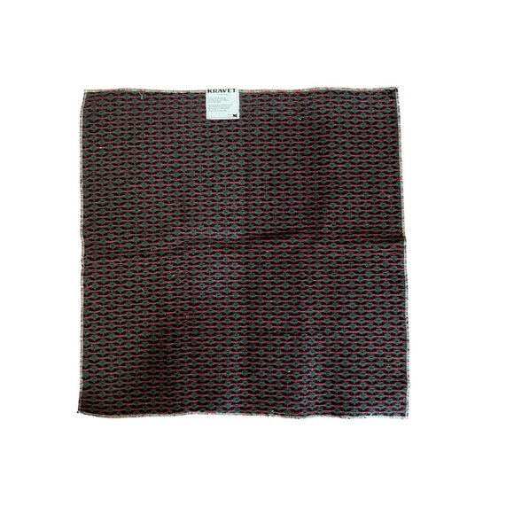 Kravet Fabric Sample 25 x 25" Green & Red Geometric Pattern 80% Cotton 50% Polye - Picture 3 of 4